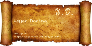 Weyer Dorina névjegykártya